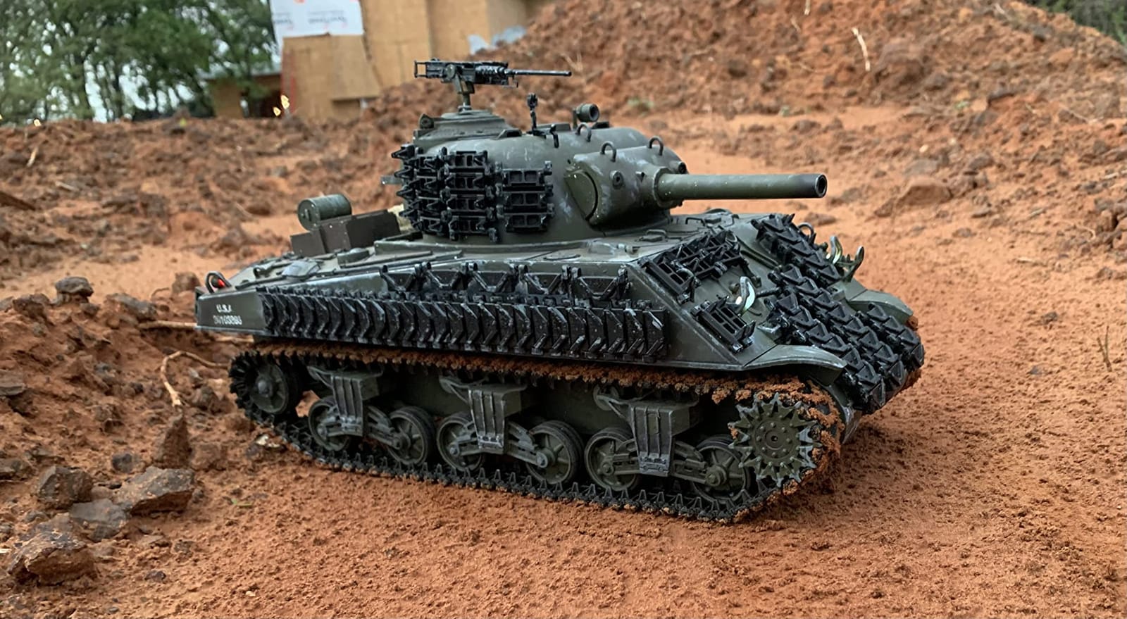 Heng Long 2.4Ghz TK6.0 1/16 Scale Radio Remote Control US M4A3 Sherman (105mm Howitzer) Tank Air Soft RC Battle Tank Smoke & Sound w/7.2v 2000Amh NiMh Battery Pack customer photo 2