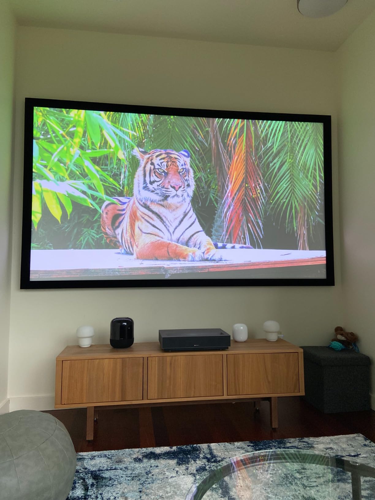 Silver Ticket Products STR Series 6 Piece Home Theater Fixed Frame 4K / 8K Ultra HD, HDTV, HDR & Active 3D Movie Projection Screen, 16:9 Format, 135