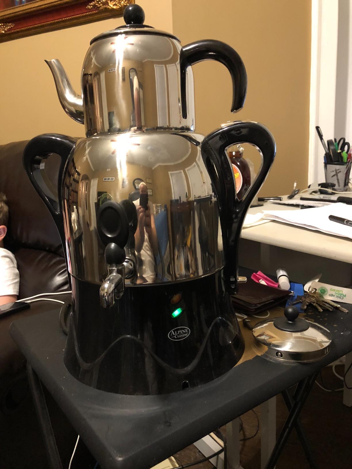 korkmaz Caykolik A341 Samovar Stainless Steel Electric Turkish Tea Maker Tea Machine 220v EU Plug customer photo 1