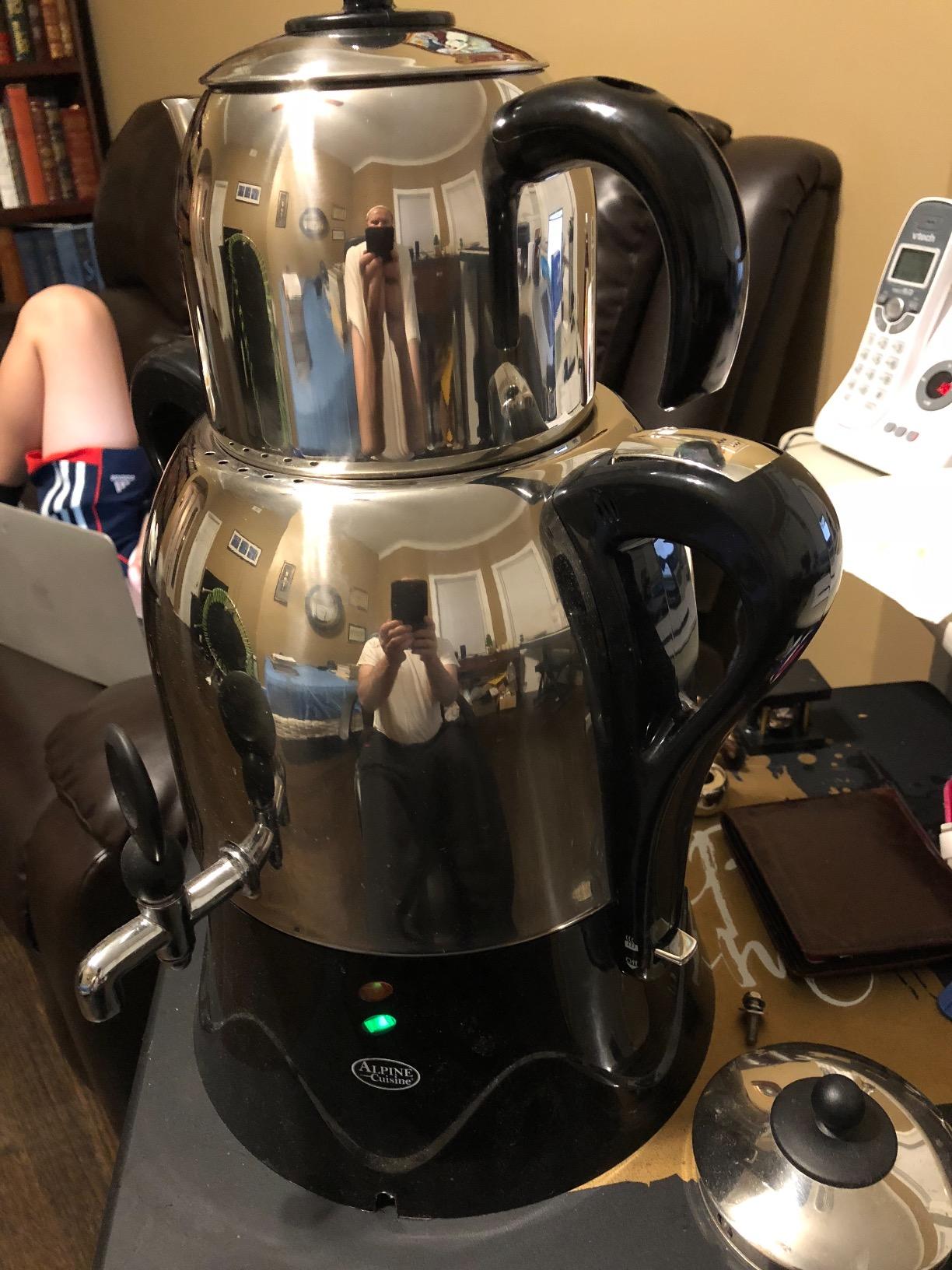 korkmaz Caykolik A341 Samovar Stainless Steel Electric Turkish Tea Maker Tea Machine 220v EU Plug customer photo 2