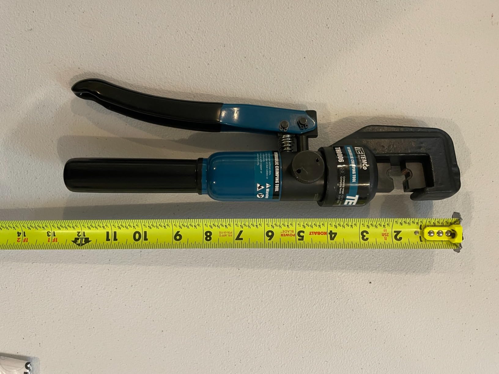 TEMCo TH0006 Hydraulic Electrical Cable Lug/Terminal Crimper Kit with 18 Die Sets 12 AWG - 00 (2/0) (5 US TON) customer photo 2