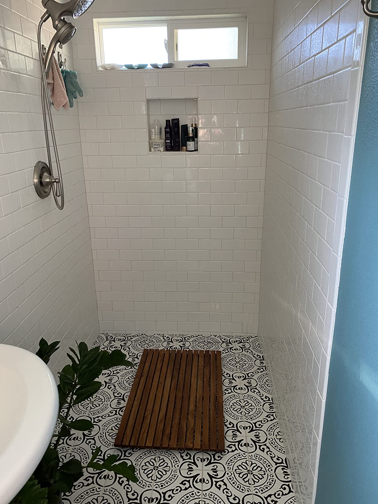 Bare Decor Zen Spa Shower or Door Mat in Solid Teak Wood and Oiled Finish, 31.5 by 19.5-Inch customer photo 1