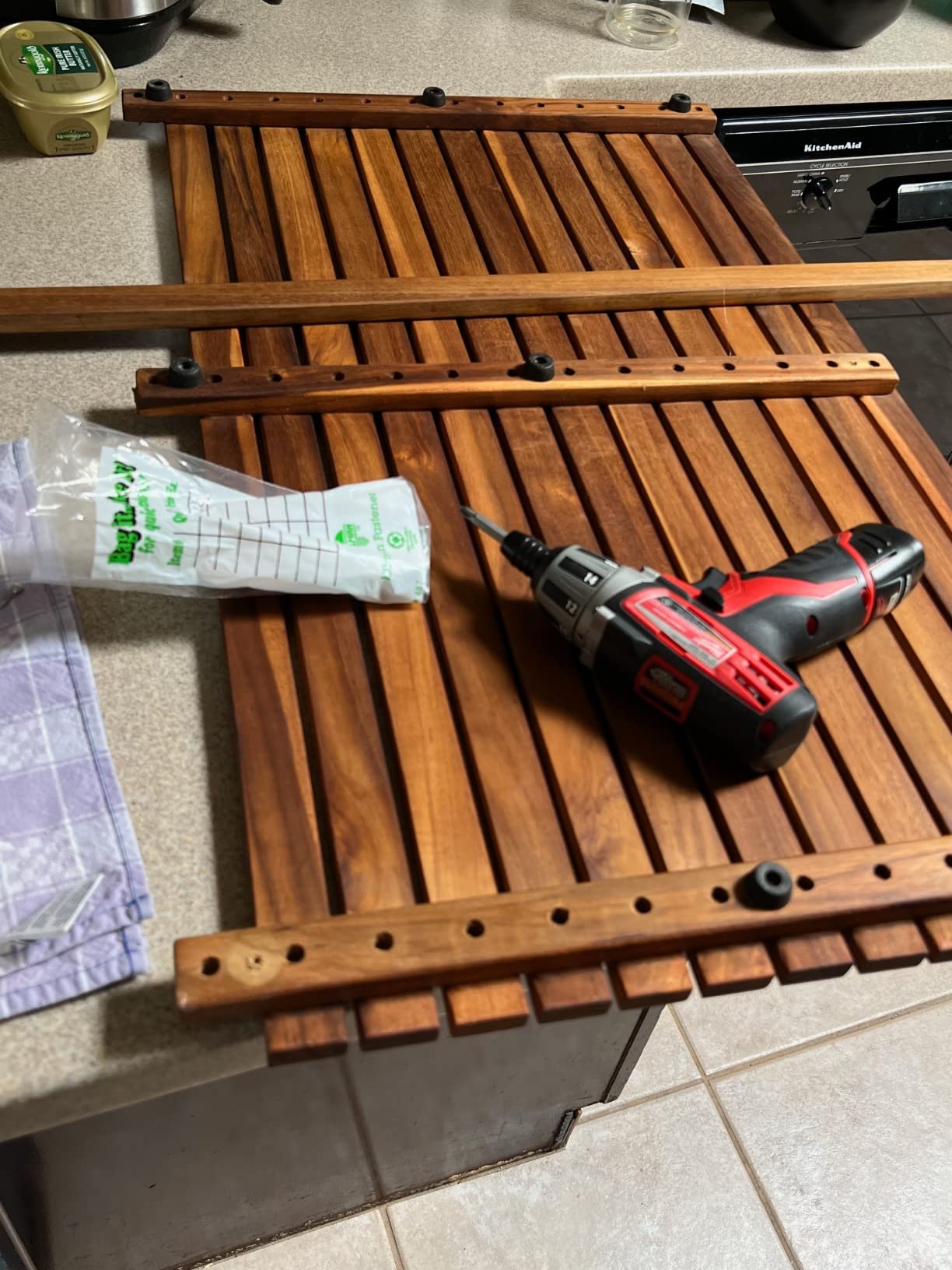 Bare Decor Zen Spa Shower or Door Mat in Solid Teak Wood and Oiled Finish, 31.5 by 19.5-Inch customer photo 2