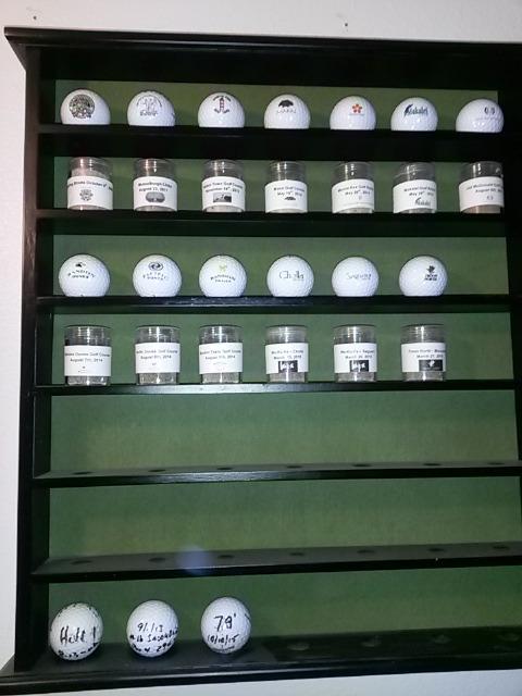 Golf Balls and Accessories Display Case Cabinet Rack (Black Finish) customer photo 1