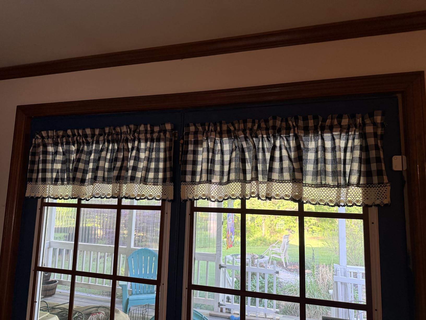 Buffalo Check Valance Curtains, 58 x 14 in, Black & White Plaid | Light-Filtering Fabric, Valance Header, and Printed Pattern customer photo 2