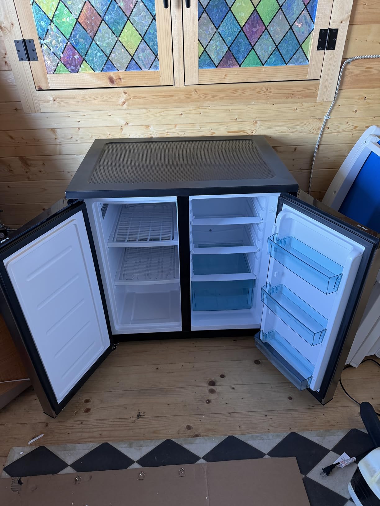 Avanti Mini Fridge Compact Side-by-Side Refrigerator with Freezer for Home Office or Dorm, Features Dual Doors Adjustable Glass Shelves and Adjustable Temperature Control, 5.5-Cu.Ft, Stainless Steel customer photo 1