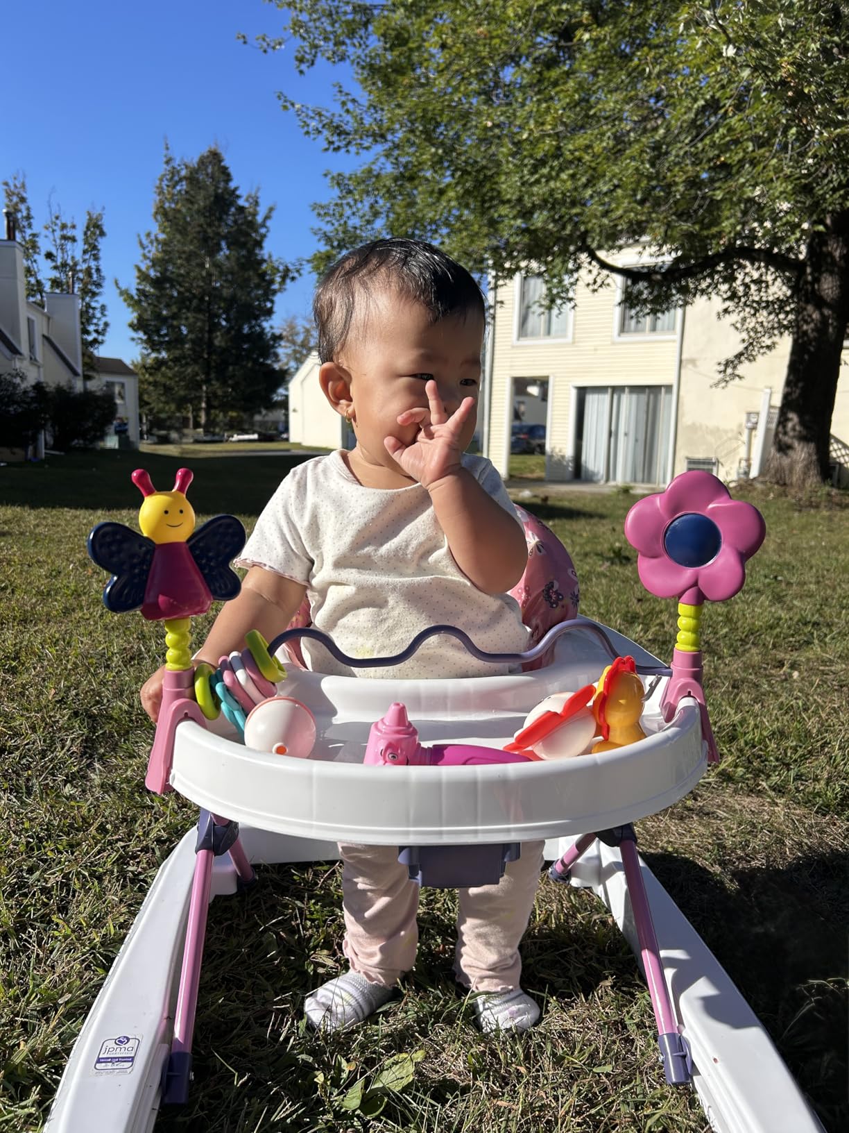 Smart Steps Trend Activity Walker with Removeable Toy Bar, Multi-Directional Front Wheels, Tray, Adjustable Height and Flat Fold Frame for Storage, Ages 6 Months +, Emily Pink customer photo 2