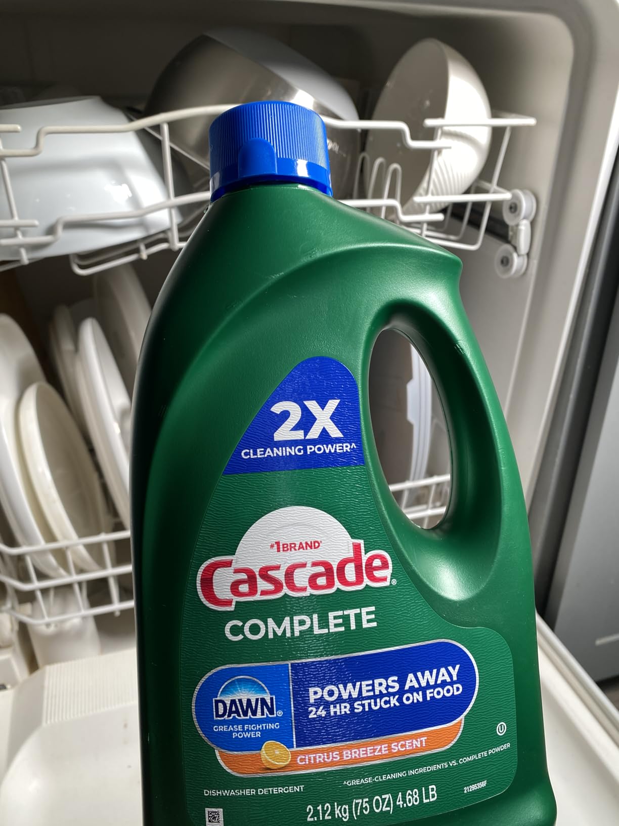 Cascade Complete Dishwasher Detergent Liquid Gel, Dish Detergent, Dishwasher Soap, Citrus, 75oz customer photo 2