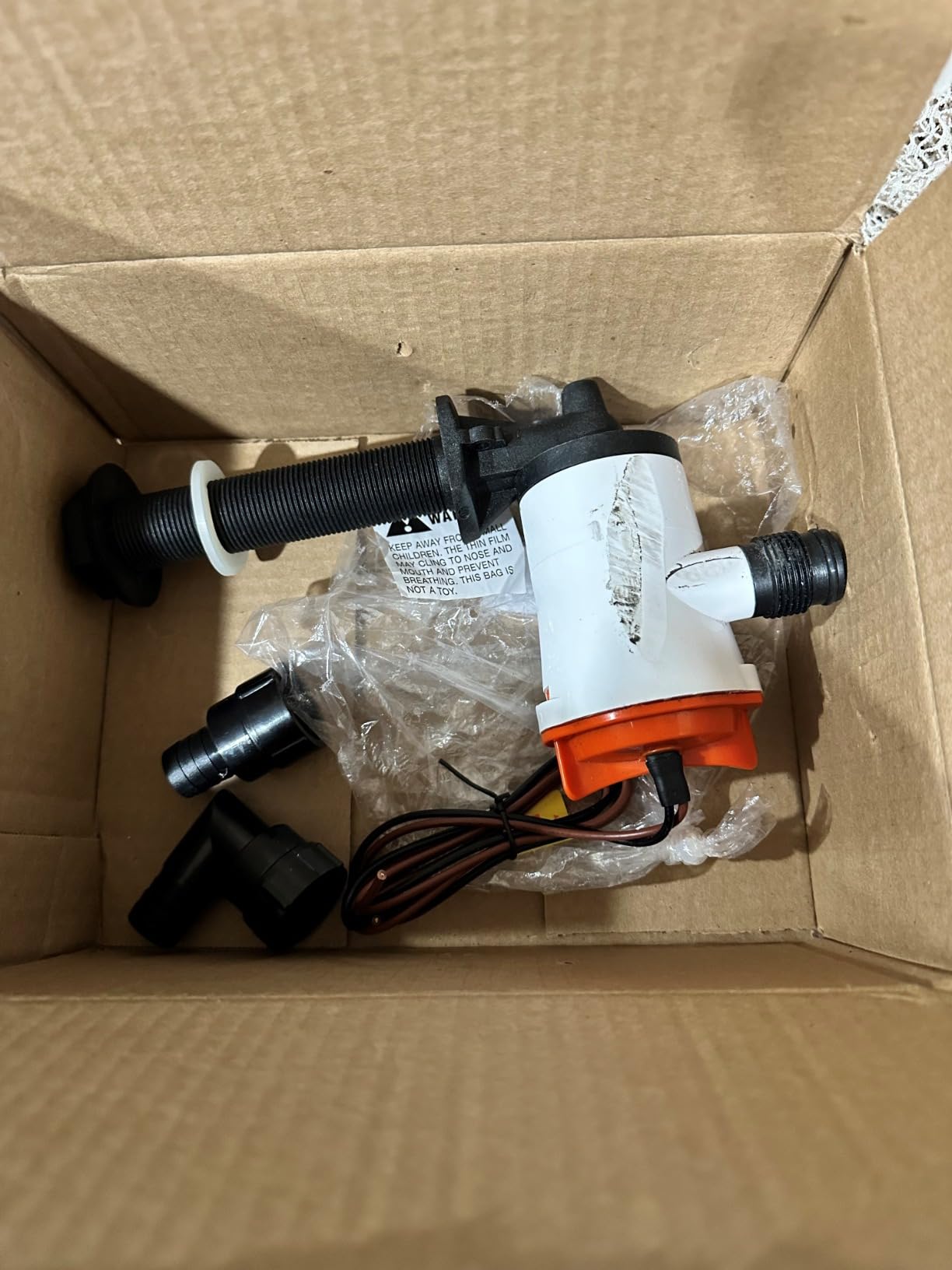 SEAFLO 05 Series 800 GPH Angled Baitwell/Livewell Pump- 12V DC, Detachable Motor, Corrosion-Resistant Submersible Aerator for Freshwater and Saltwater Use customer photo 1