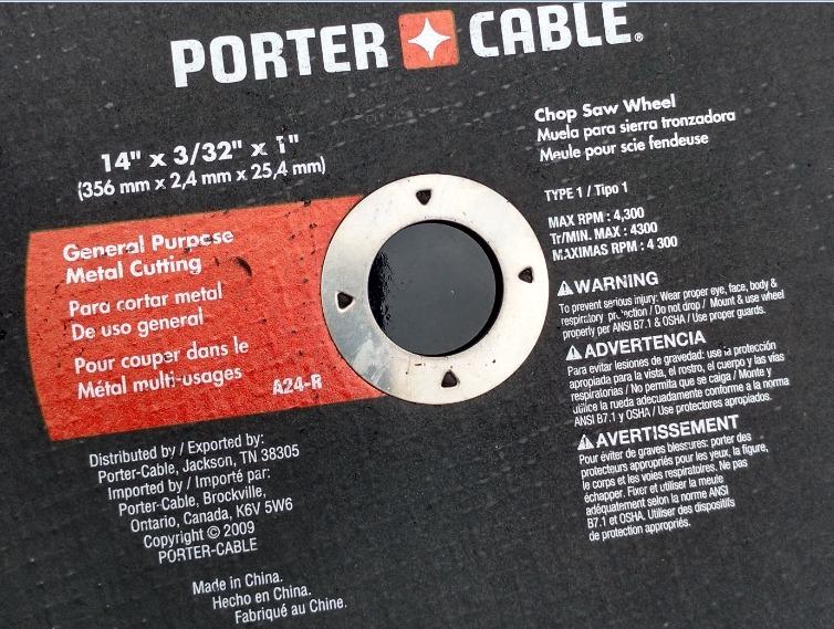 PORTER-CABLE Chop Saw, 15-Amp, 14-Inch (PCE700) customer photo 2