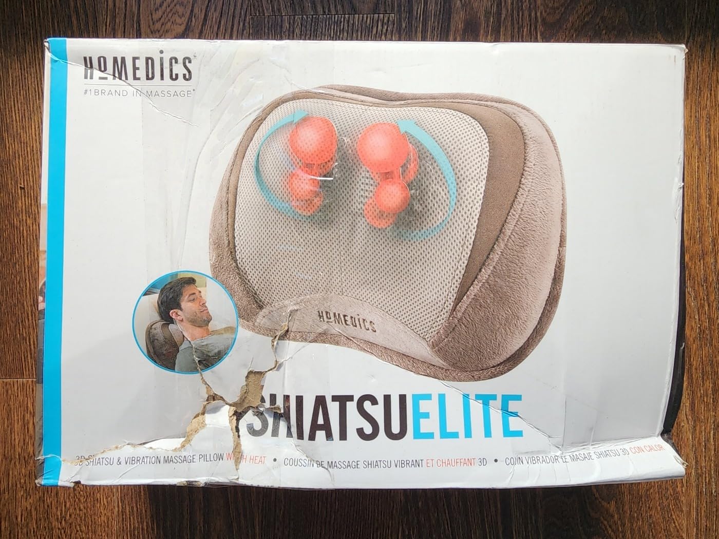 Homedics Shiatsu Back Massager with Heat, 3D Deep Tissue Massage Pillow customer photo 1