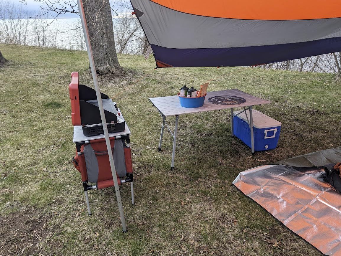 Camp Chef Mesa Aluminum Camp Table - Portable, Collapsible Camping Table for Outdoor & Camping Gear - Adjustable Table Height (27