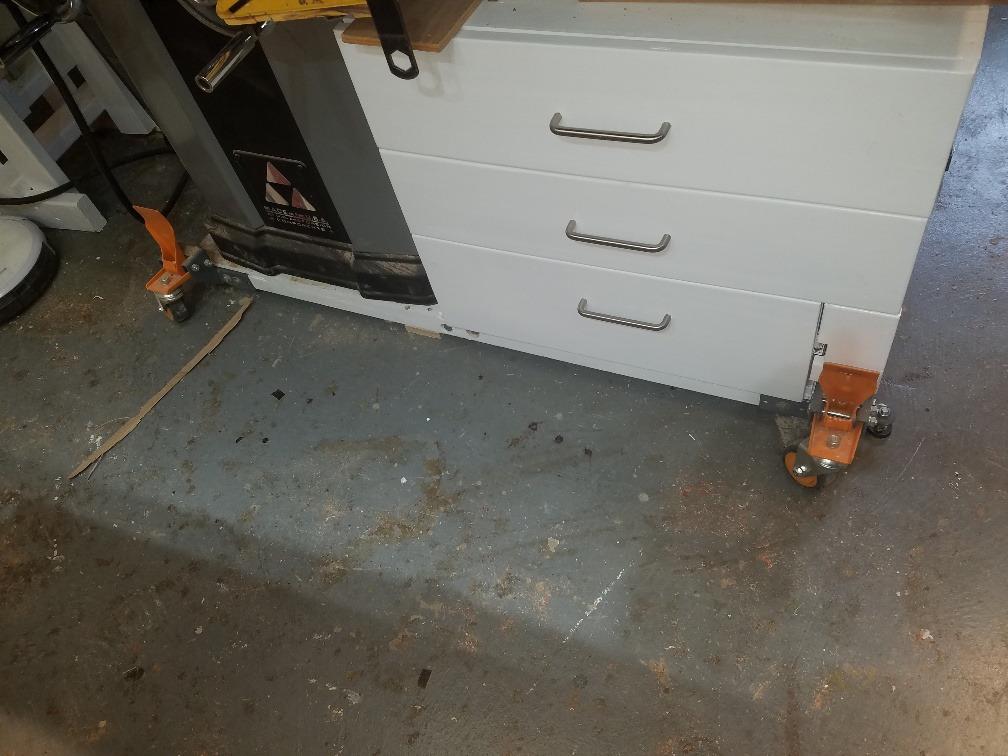 BORA PM-2500 Mobile Base for Shop Equipment - Adjustable Table Saw Base | 650 lb capacity heavy duty steel mobile base with locking wheels for table saws and power tools customer photo 2