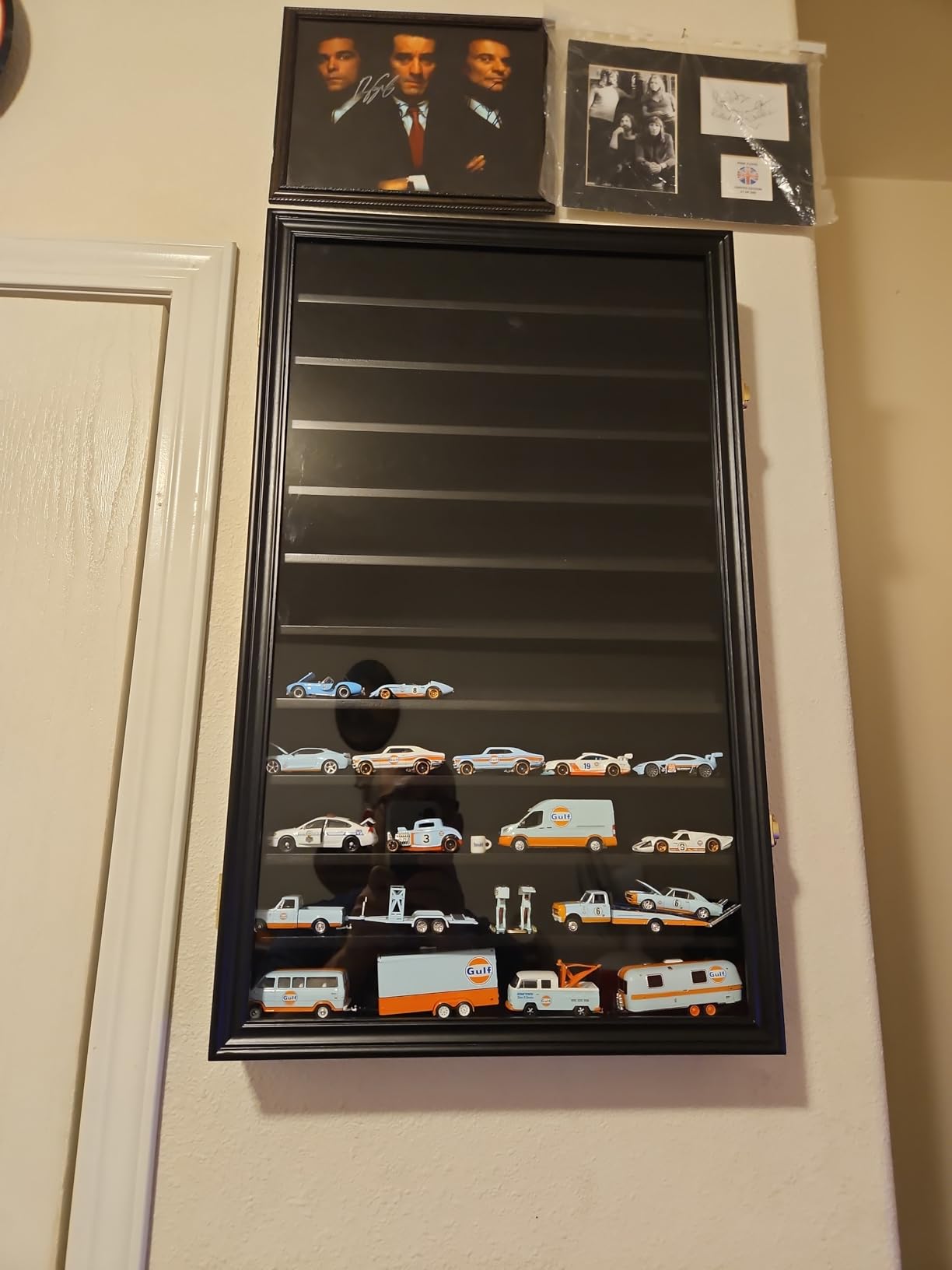 DisplayGifts Toy Cars Wheels Matchbox Model Diecast Display Case Cabinet Also fit N Scale Model Trains UV Protection 1/64-1/43 Scale High Transparency Hot Design (Black Finish) customer photo 2