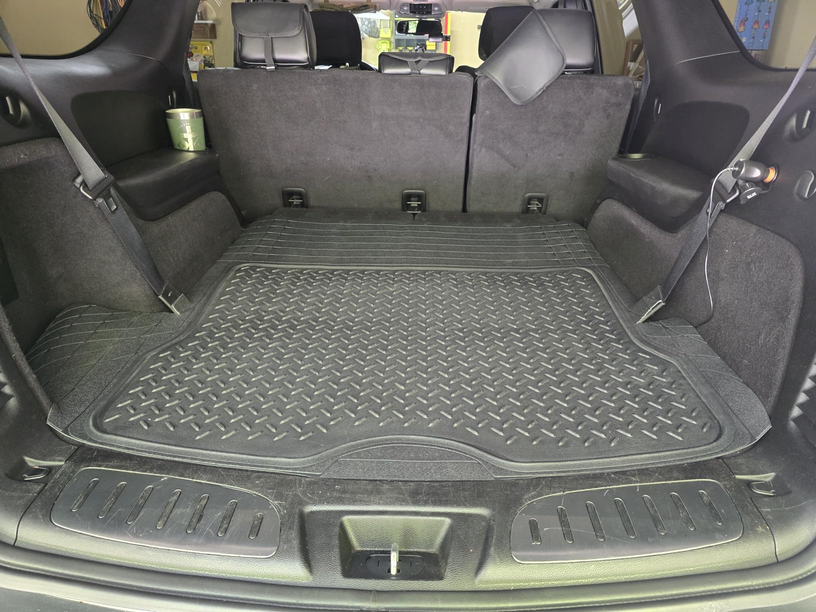 Heavy Duty Cargo Liner Floor Mat-All Weather Trunk Protection, Trimmable to Fit & Durable HD Rubber Protection for Car SUV Sedan Auto customer photo 1