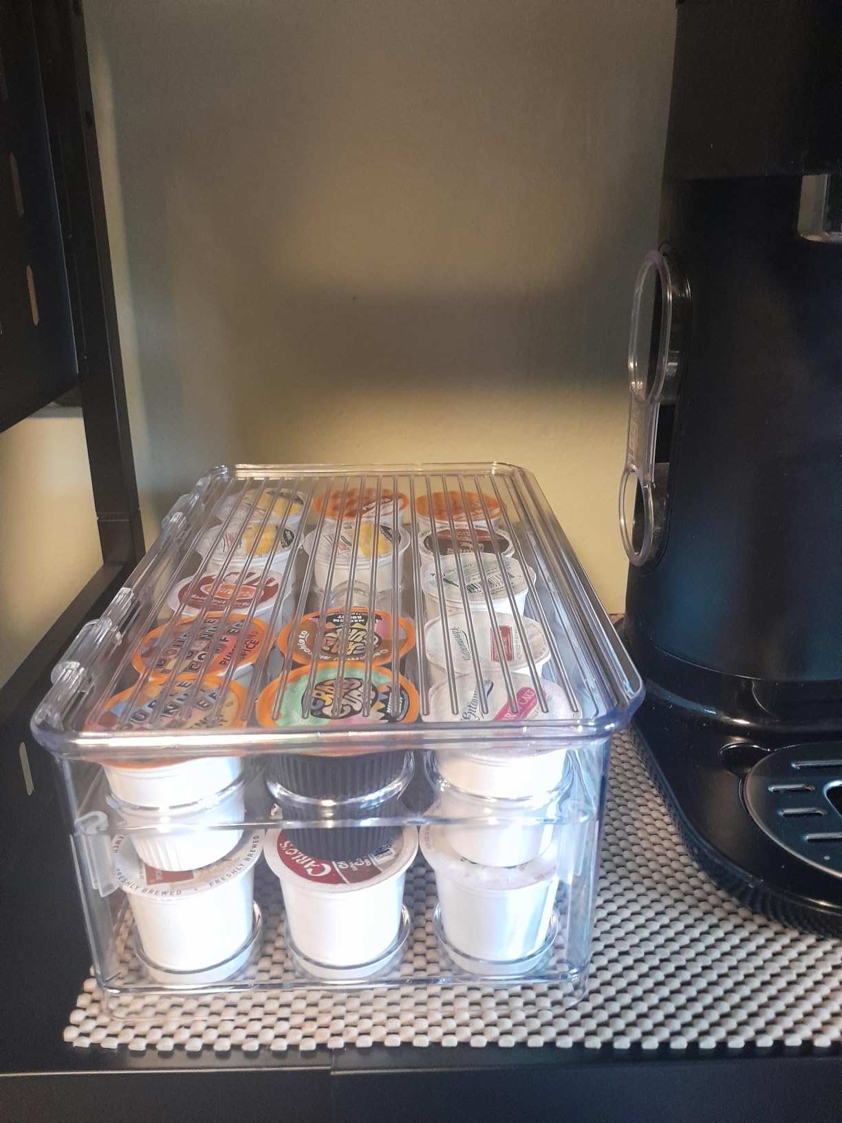 iDesign Stackable Coffee Pod Holder for K-Cup Pods, Clear | 29 K-Cup Capacity customer photo 1