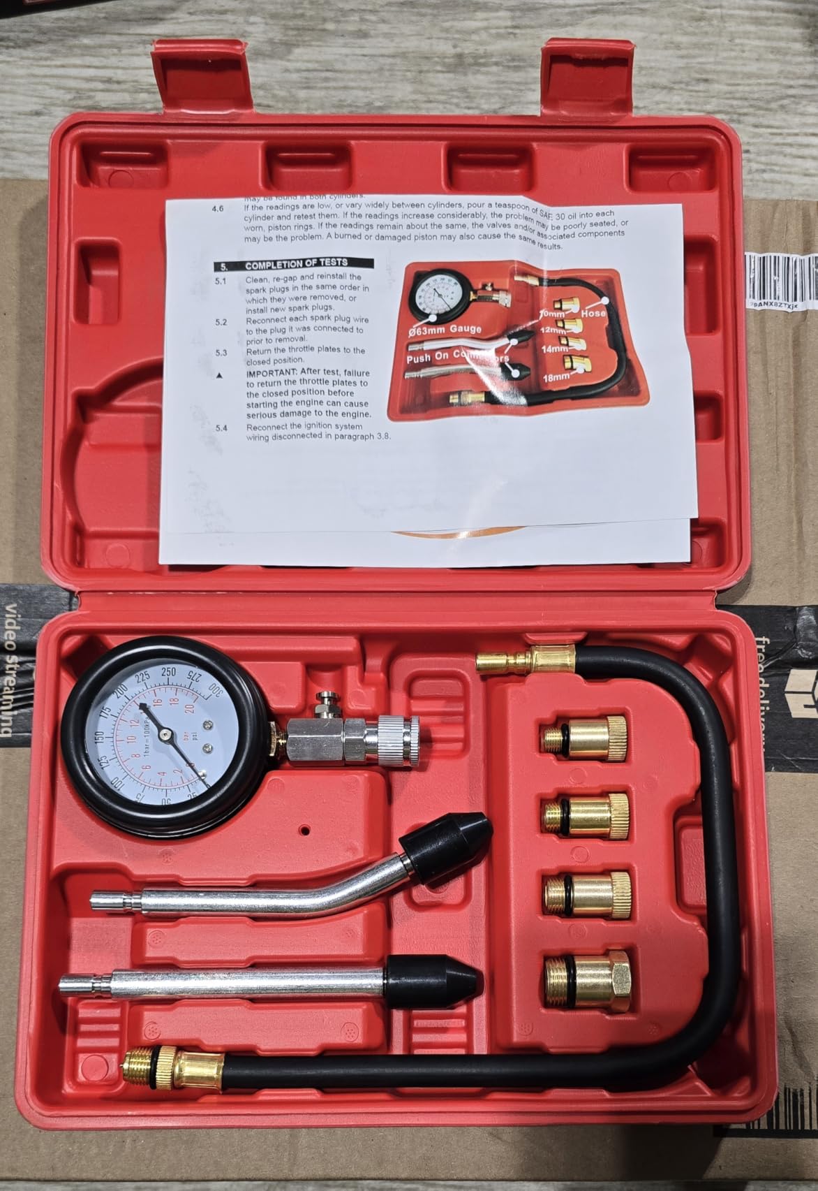 BETOOLL HW0130 8pcs Petrol Engine Cylinder Compression Tester Kit Automotive Tool Gauge customer photo 1
