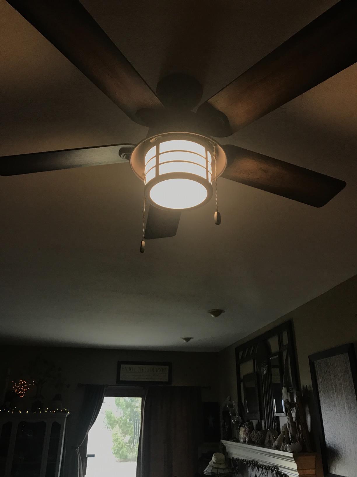 Hunter Key Biscayne, Outdoor or Indoor, Rustic, 54 inch, Weathered Zinc | Ceiling Fan, with LED Light, Standard Mount, Pull Chain, For Bedroom, Living Room, Patio, 59135 customer photo 1