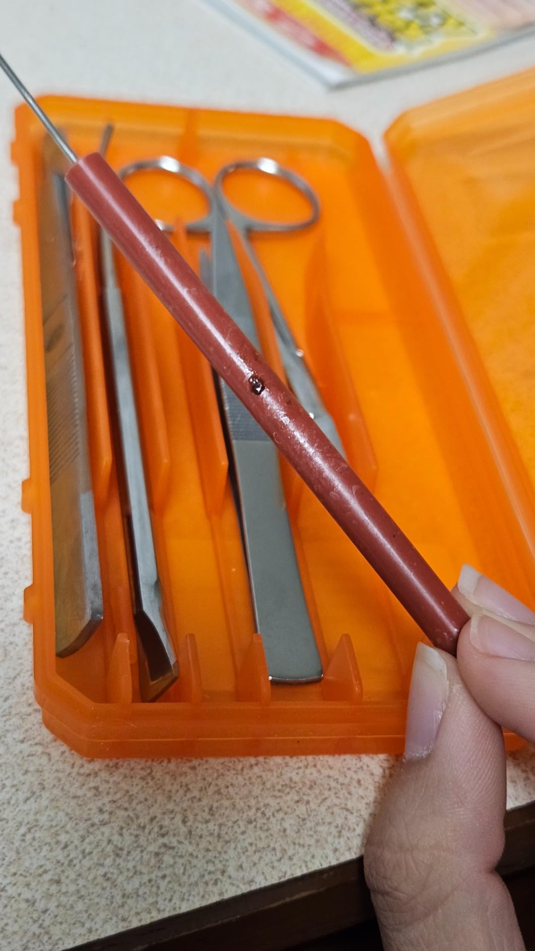 61936PCT Precision Dissection Kit - 25-Piece Biology Kit - 8 Stainless Steel Instruments - Extra Blades & T-Pins - Biology Students & Faculty - Autoclavable Case customer photo 1