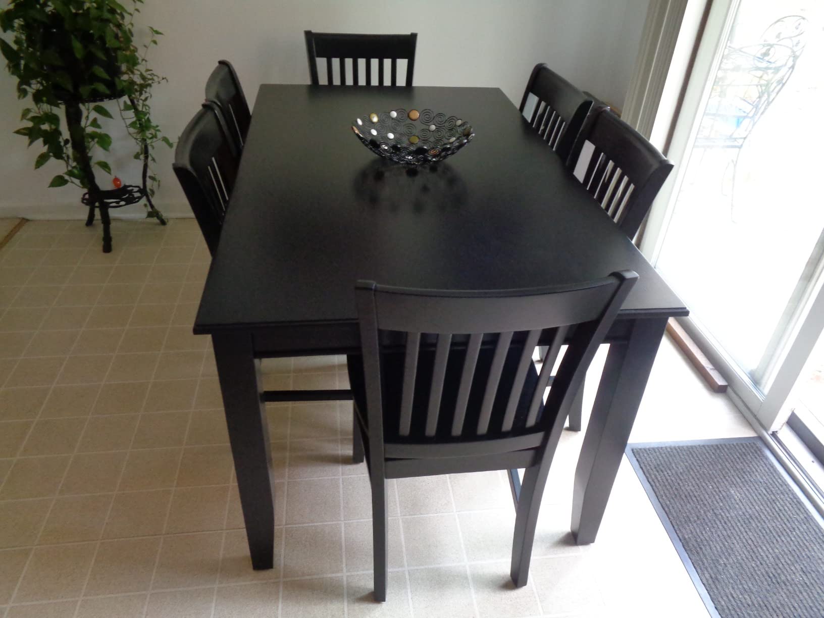 East West Furniture DUNO7-MAH-W 7 Piece Dining Set Consist of a Rectangle Solid Wood Table and 6 Kitchen Room Chairs, 36x60 Inch, Mahogany customer photo 1