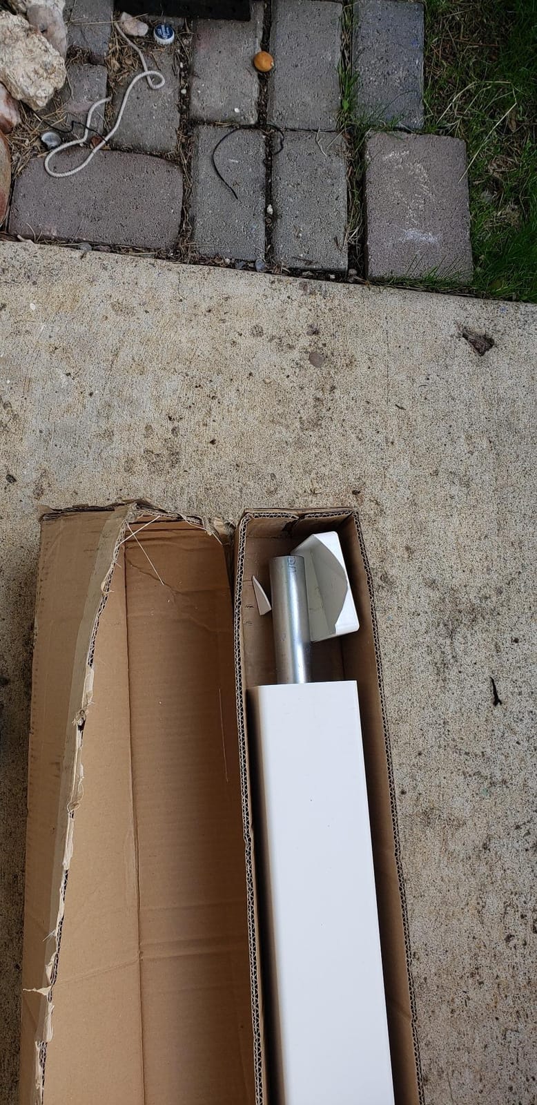 WamBam 4ft White Vinyl Finishing Post | No Dig, Steel Pipe Anchor, for Nantucket, Sturbridge, and Westport Fences, BL19042 customer photo 2