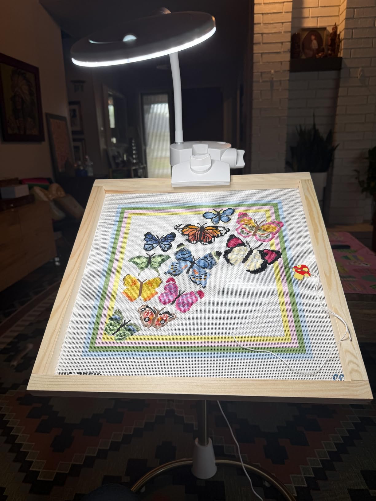 Daylight Company Stitchsmart Stand, Adjustable Embroidery Hoop Stand, Hands Free Needlework Stand customer photo 1