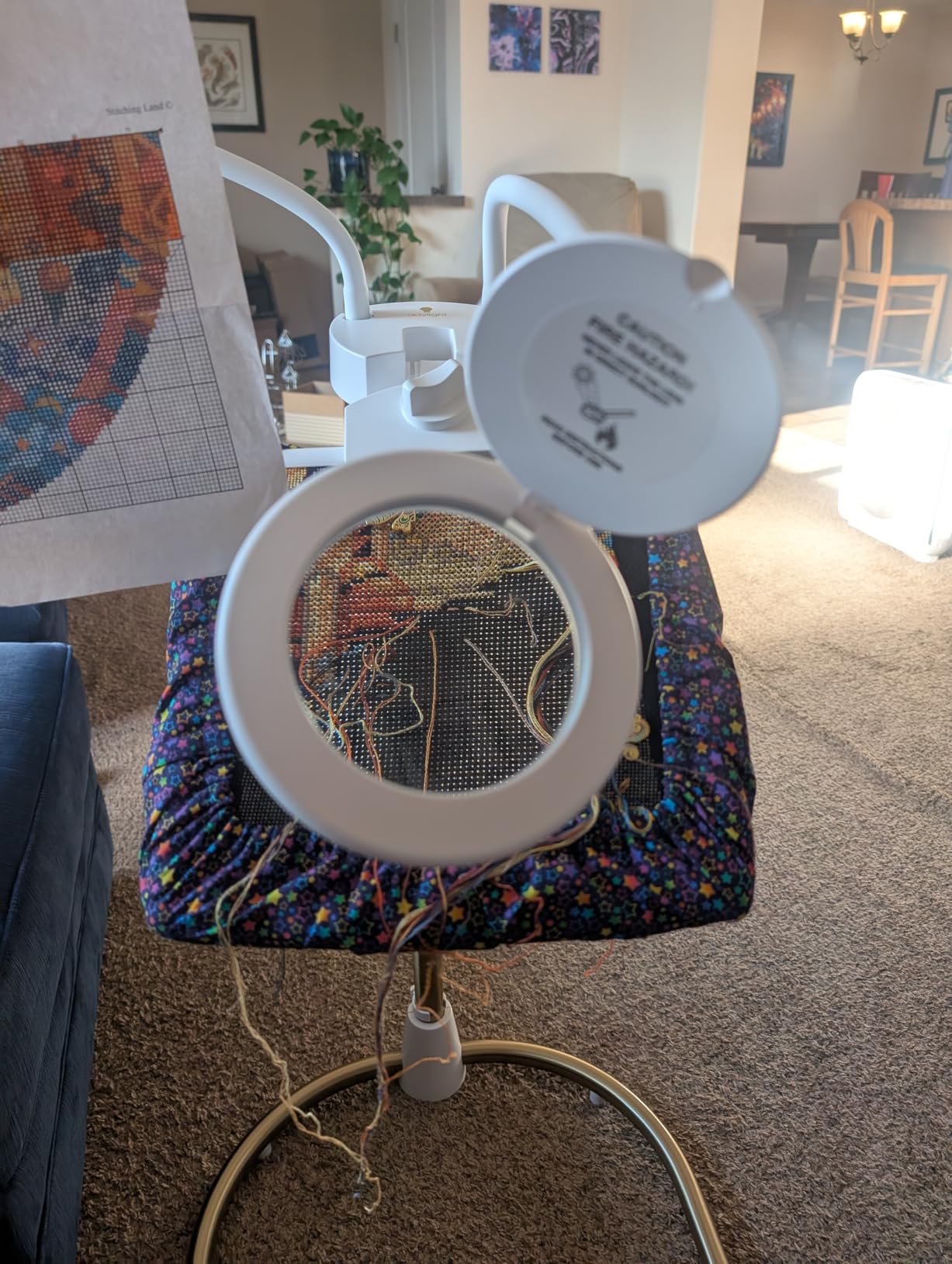 Daylight Company Stitchsmart Stand, Adjustable Embroidery Hoop Stand, Hands Free Needlework Stand customer photo 2
