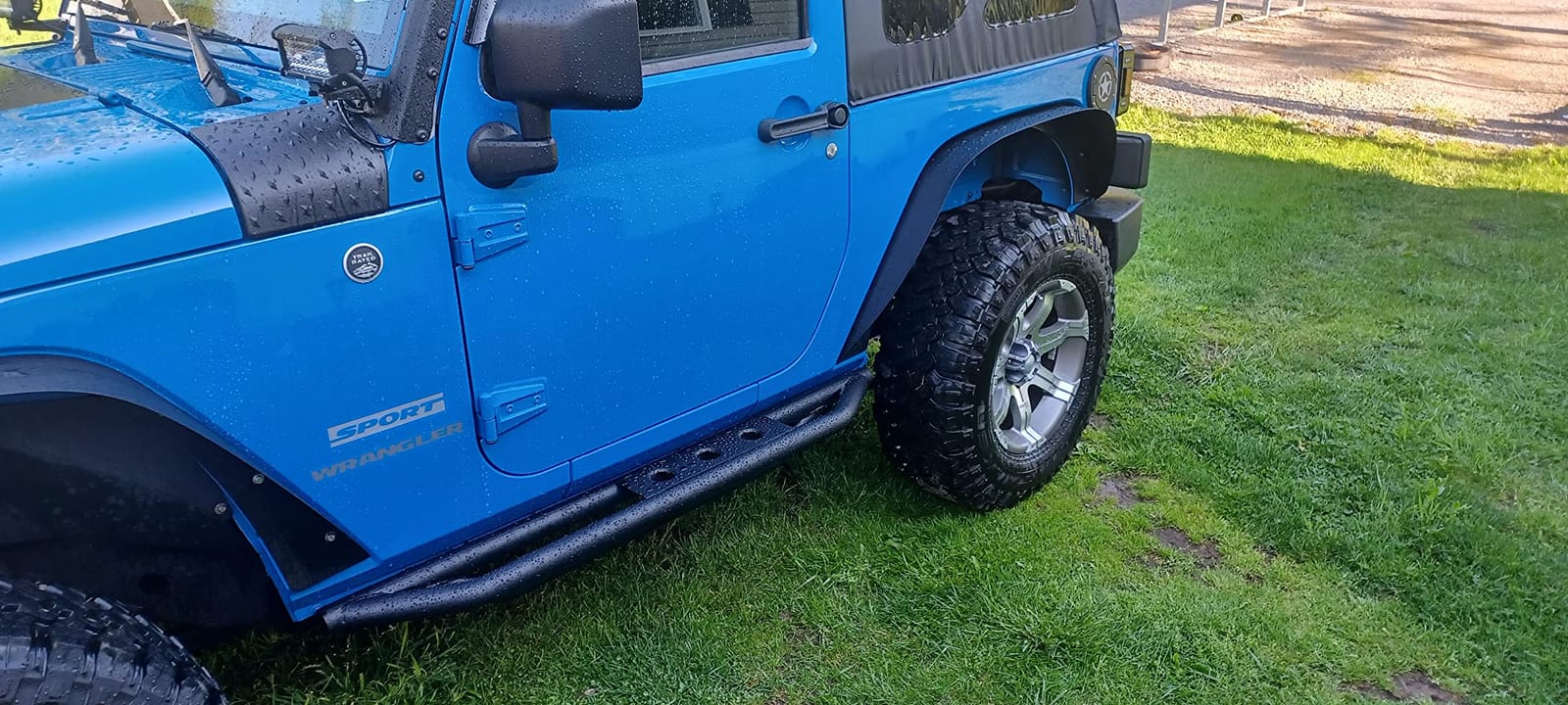 EAG Side Steps Armor Fit for 07-18 Wrangler JK 2 Door Rock Sliders Nerf Bars Running Board Rail Step customer photo 2
