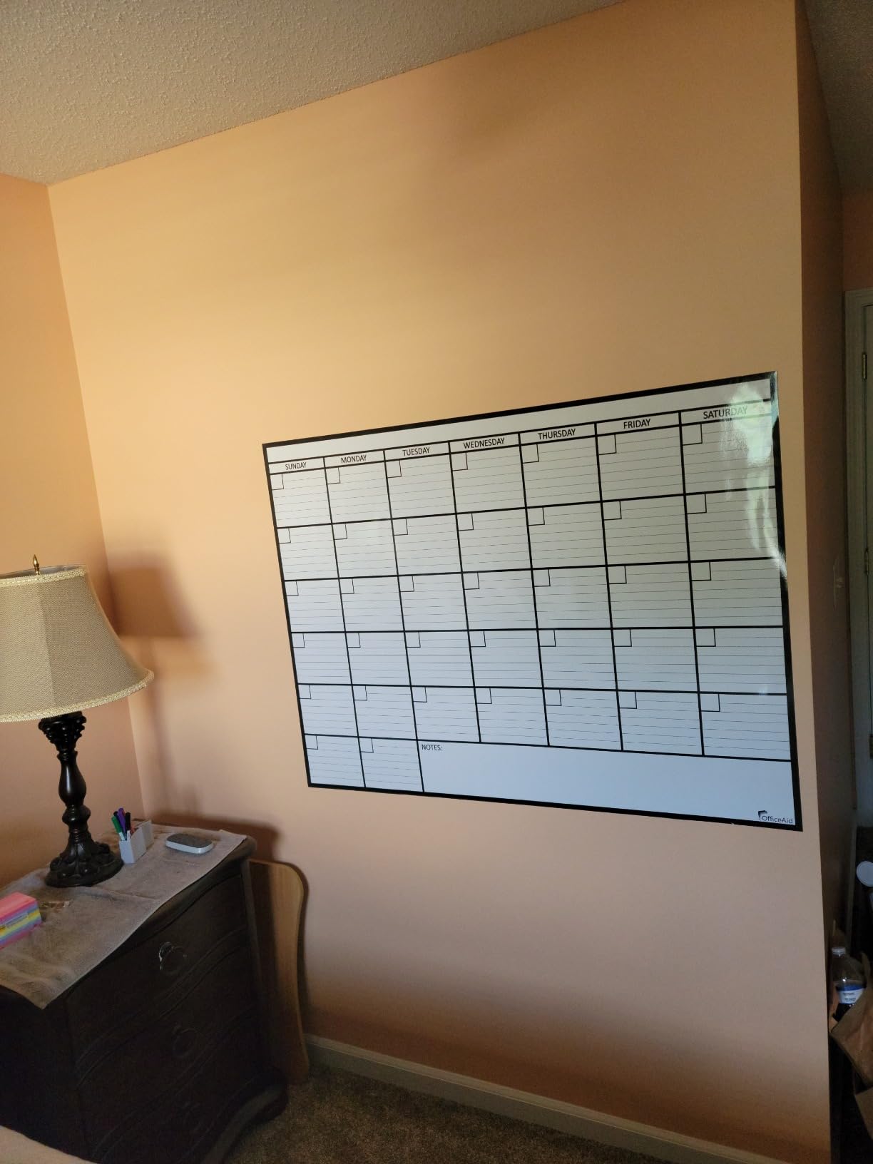 Large Dry Erase Calendar for Wall 36x48, Big Classroom Giant Month, Undated Reusable Family Monthly, Rolled Whiteboard White Board, Calendar Dry Erase Planner for Wall Erasable Large Office 48x36 customer photo 2
