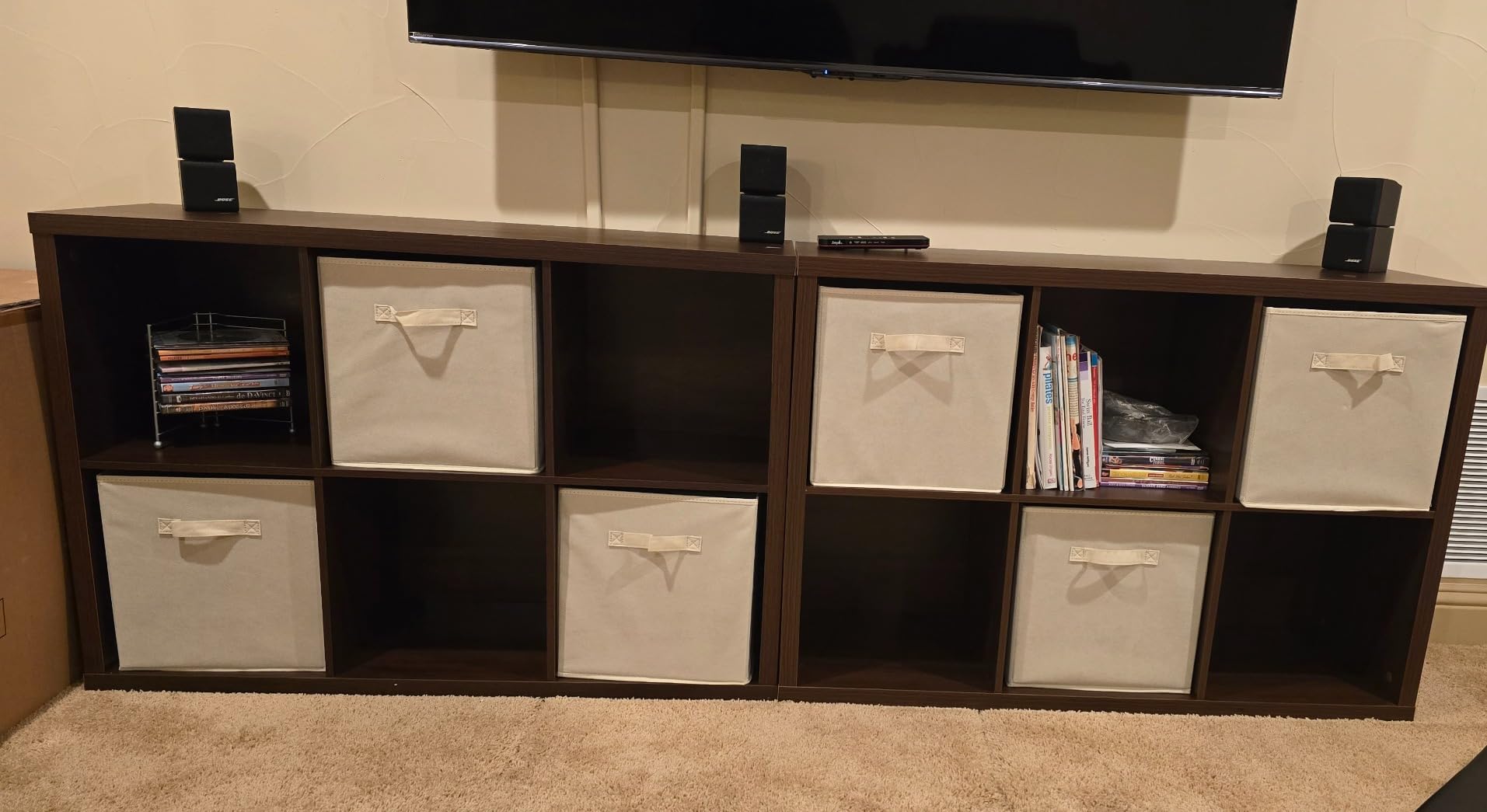 ClosetMaid 6 Cube Storage Shelf Organizer Bookshelf with Back Panel, Easy Assembly, Wood, Dark Chestnut Finish customer photo 1