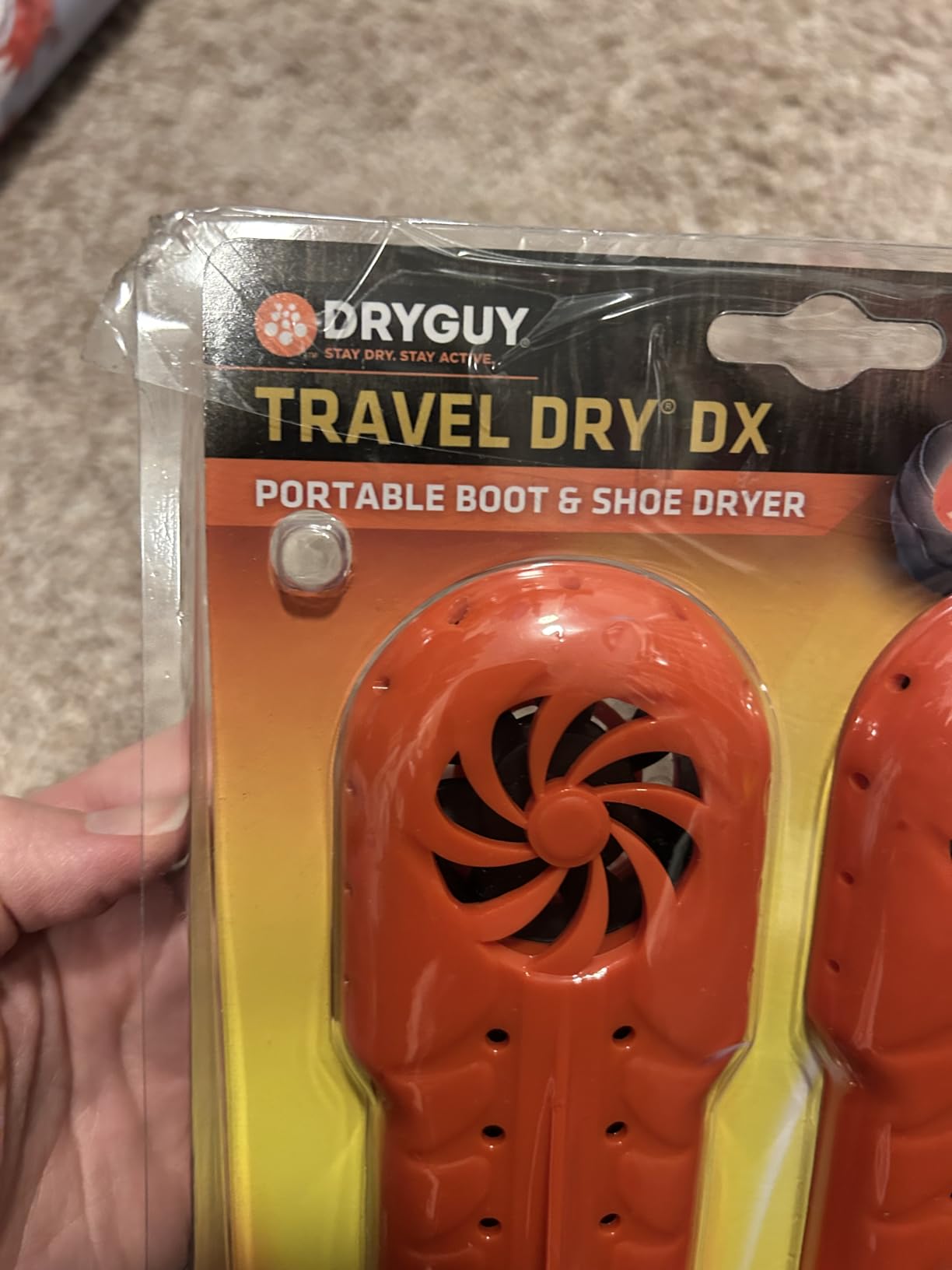 DryGuy Travel Dry DX Boot Dryer and Shoe Dryer, Orange & Black customer photo 2