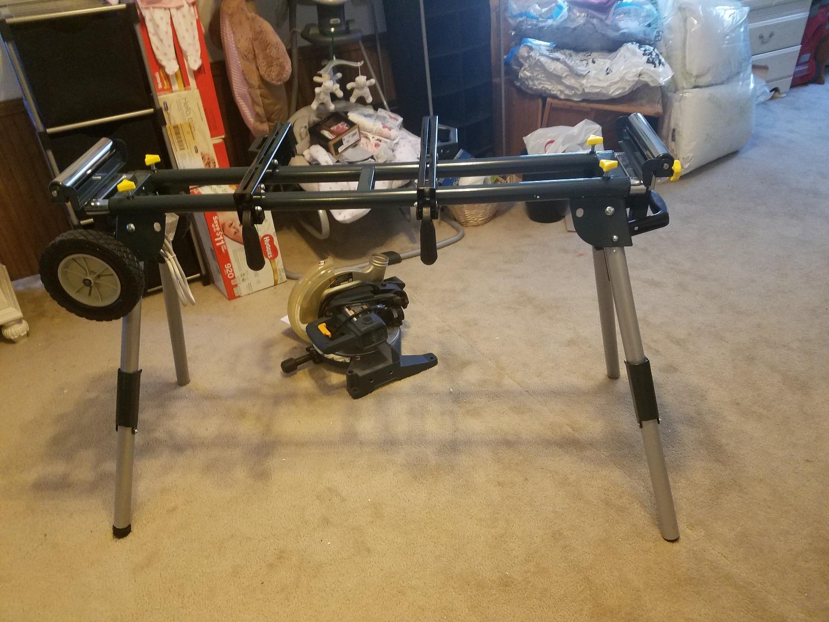 POWERTEC MT4000 Deluxe Portable Miter Saw Stand with Wheels customer photo 1