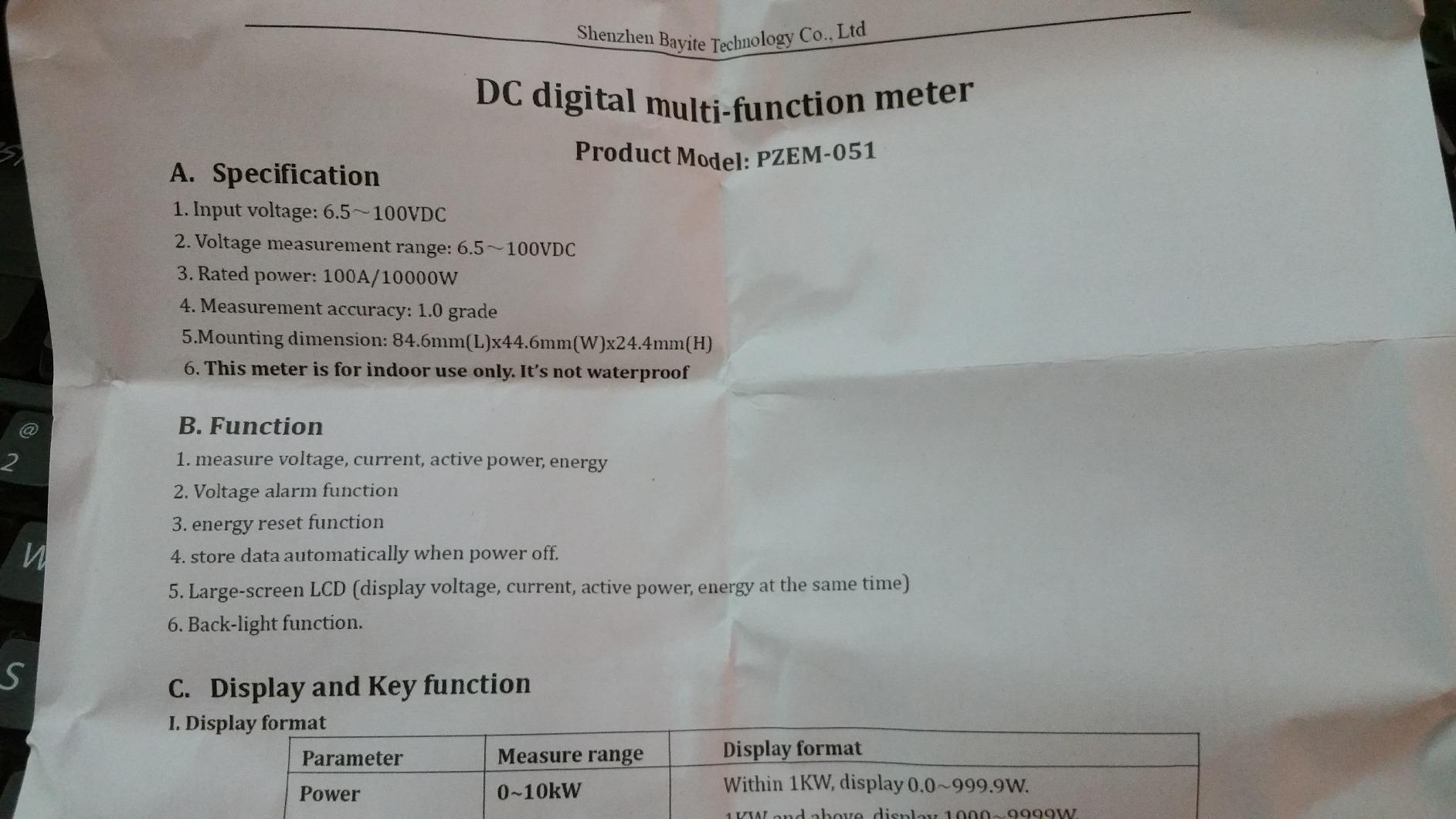 DC 8-100V 0-100A Amp Meter Voltmeter Battery Monitor with 100A Shunt | LCD Energy Monitor | Real-Time Power Monitoring | Solar, RV & DIY Projects customer photo 2