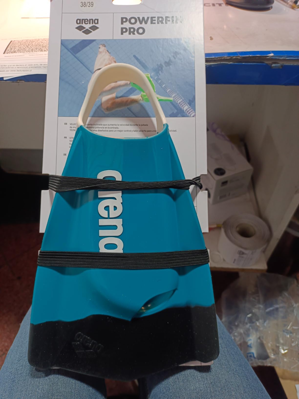 Arena Unisex Adult Powerfin Pro Swim Training Fins Men and Women Silicone Short Blade Flippers Left-Right Custom Design customer photo 2