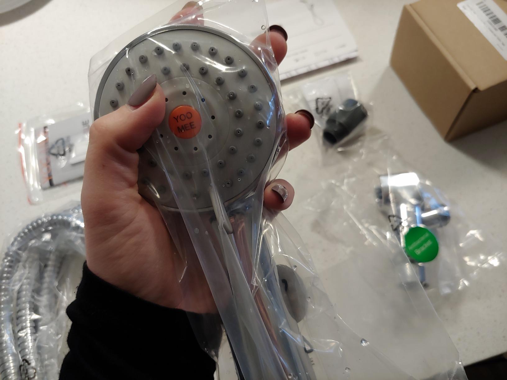 HO2ME High Pressure Handheld Shower, Power Boost Resists Low Flow, Chrome | Against Weak Pressure, Pulsating Massage for Deep Rinsing, with 79 Inch Stainless Steel Hose, Rotatable Mount Arm, Multi-Mode customer photo 1