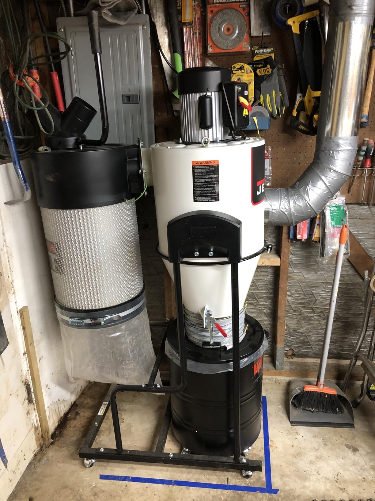 JET Cyclone Dust Collector, 2-Micron Filter, 1-1/2 HP, 115V 1Ph (JCDC-1.5) customer photo 1