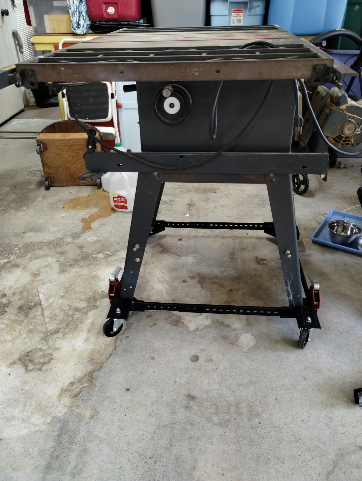 Steelman Universal Rolling Base for Large Power Tools and Machinery, Durable Steel Construction, Adjusts from 12 inches to 33 inches, Foot Levers Lock for Stability, 400 lb. Capacity customer photo 1