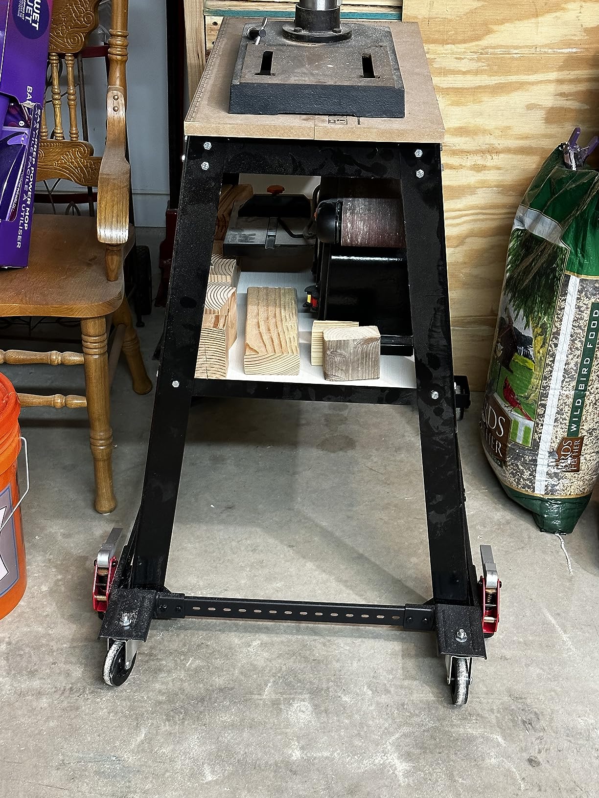 Steelman Universal Rolling Base for Large Power Tools and Machinery, Durable Steel Construction, Adjusts from 12 inches to 33 inches, Foot Levers Lock for Stability, 400 lb. Capacity customer photo 2
