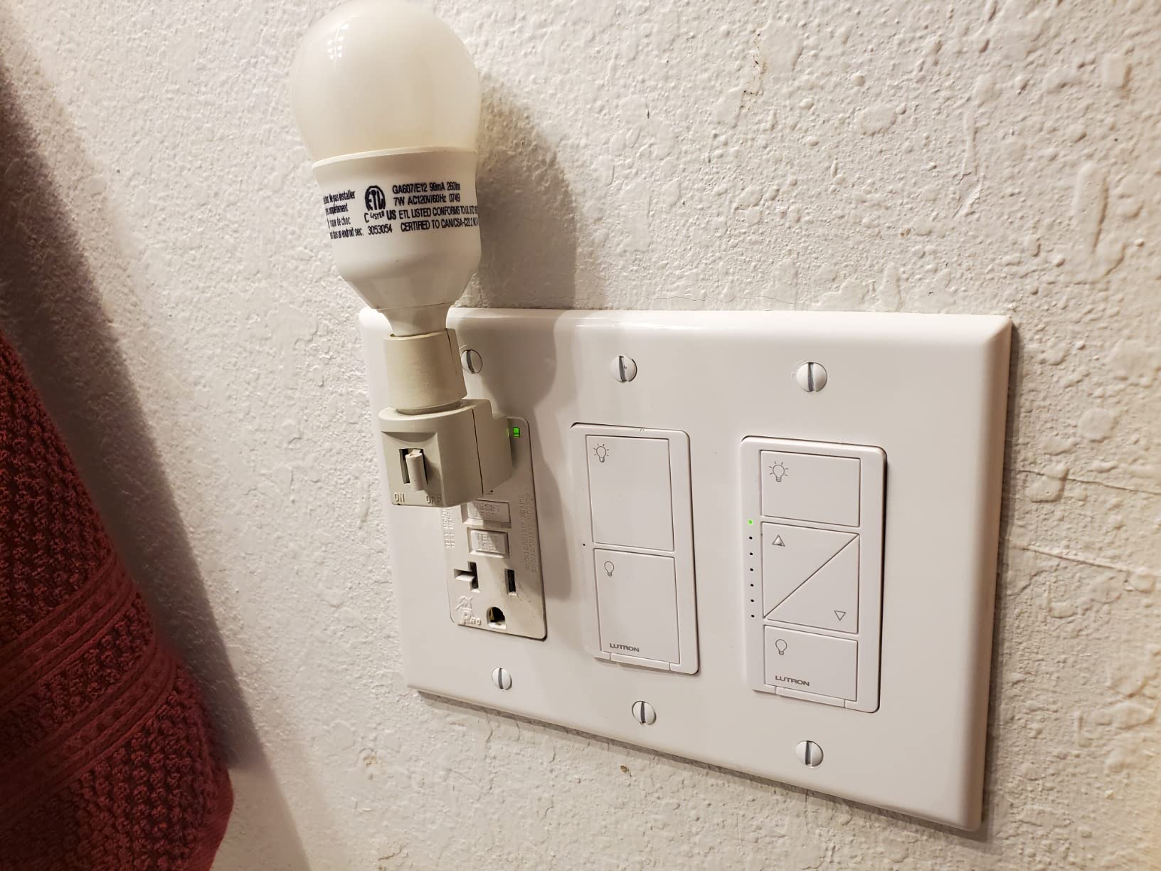 Lutron Caseta Smart Light Switch for Lighting and Fans (Smart Hub Required) | For Caseta systems, smart switch for any bulbs, 6 amp, single-pole/3-way, neutral required, PD-6ANS-WH, White customer photo 2