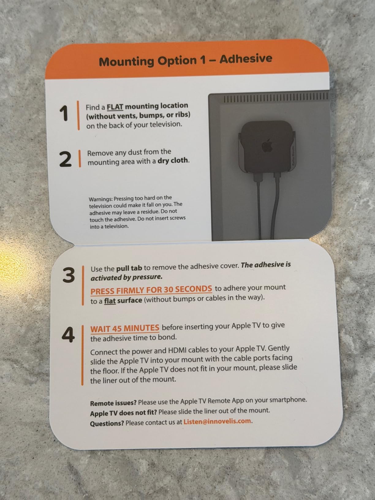 ReliaMount Premium Mount for Apple TV - Compatible with Every Apple TV customer photo 1