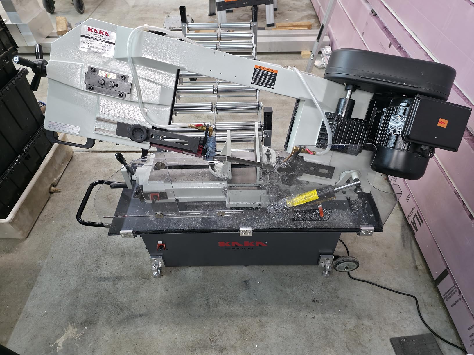 KAKA INDUSTRIAL Metal Band Saw,7x12 Inch(178x305mm) Rectangular Cutting Capacity,1.5HP Dual Voltage 115V/230V,Includes 3 Blades,Metal Horizontal Band Saw Hydraulic Feed, Steel Aluminum Alloy Bars customer photo 2