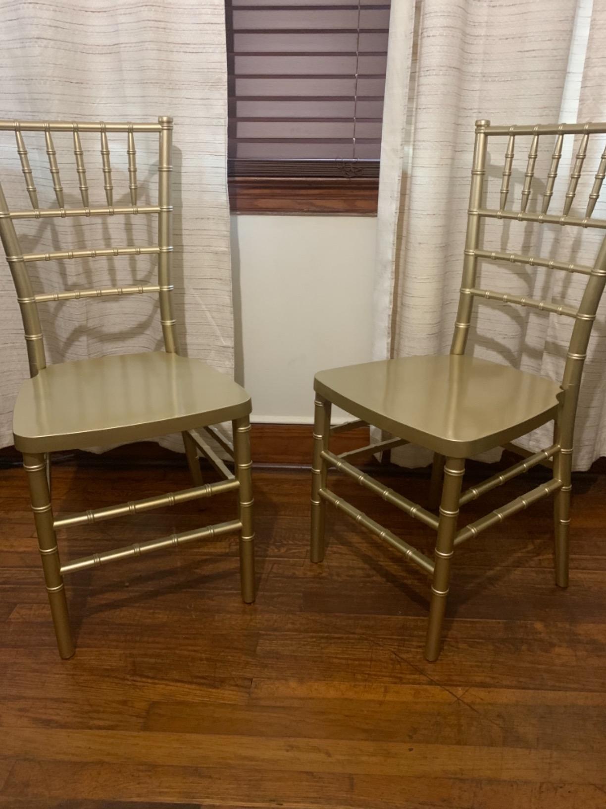 Flash Furniture Hercules Premium Series Chiavari Chairs for Formal Events and Banquets, Commercial/Residential All-Occasion Chairs, Set of 2, Gold | Weddings And Parties, Durable Resin, Easy To Clean customer photo 1