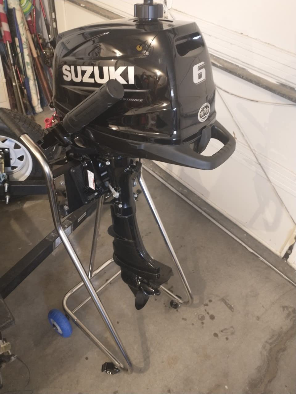 BRIS Stainless Steel Boat Outboard Motor Stand Cart Dolly with Wheel Enginee Carrier customer photo 1