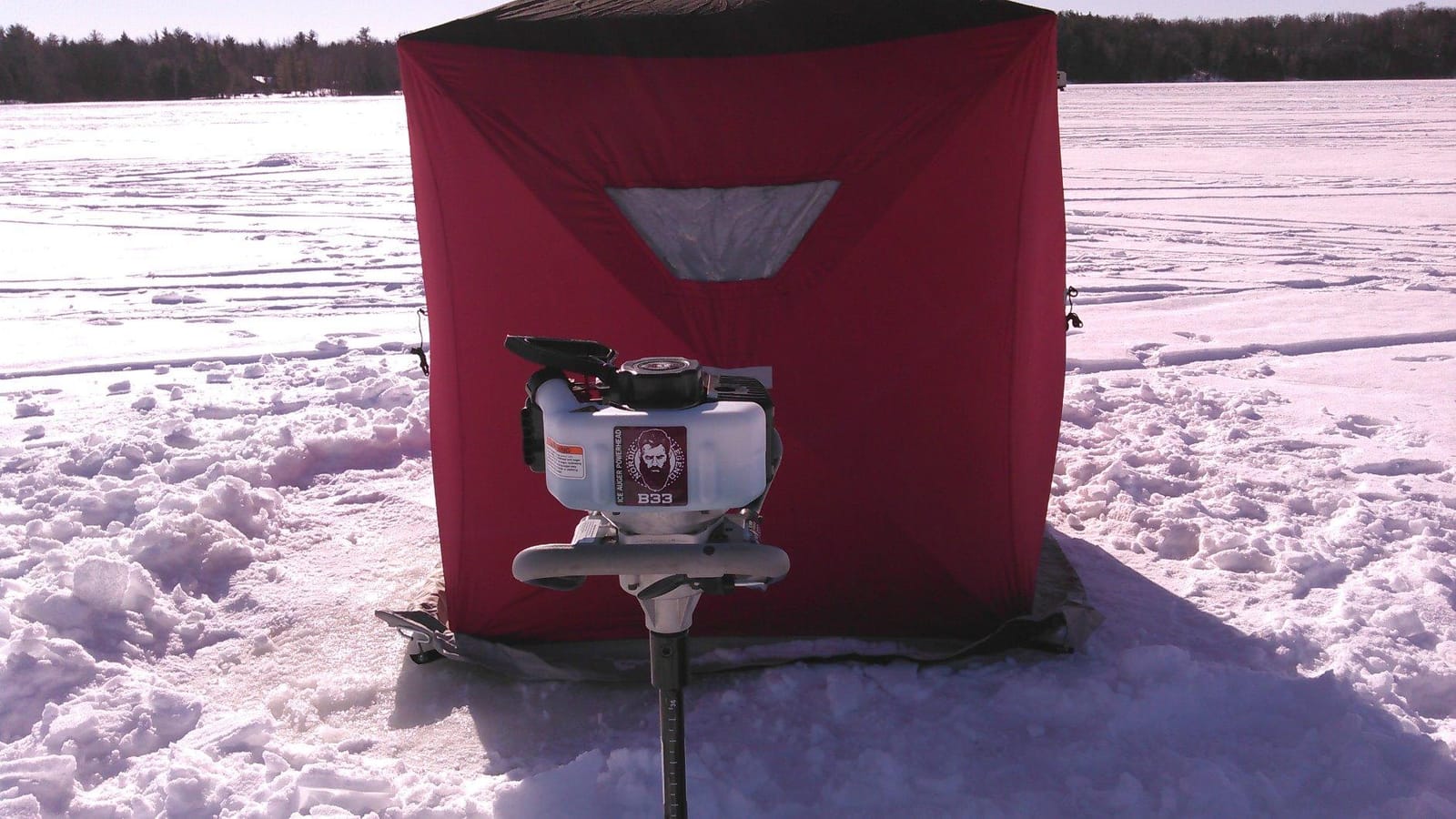 Nordic Legend 33cc Power Ice Auger and Portable Two Man Shelter Combo customer photo 1
