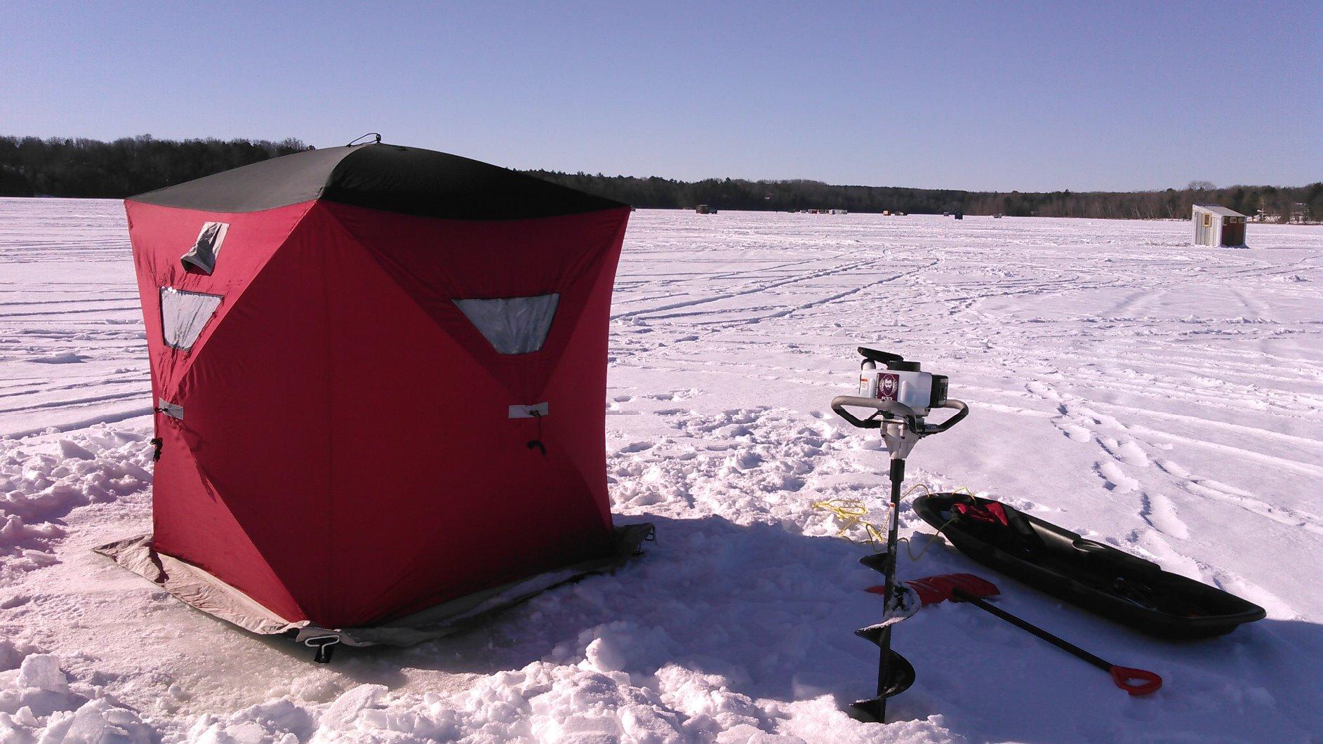 Nordic Legend 33cc Power Ice Auger and Portable Two Man Shelter Combo customer photo 2