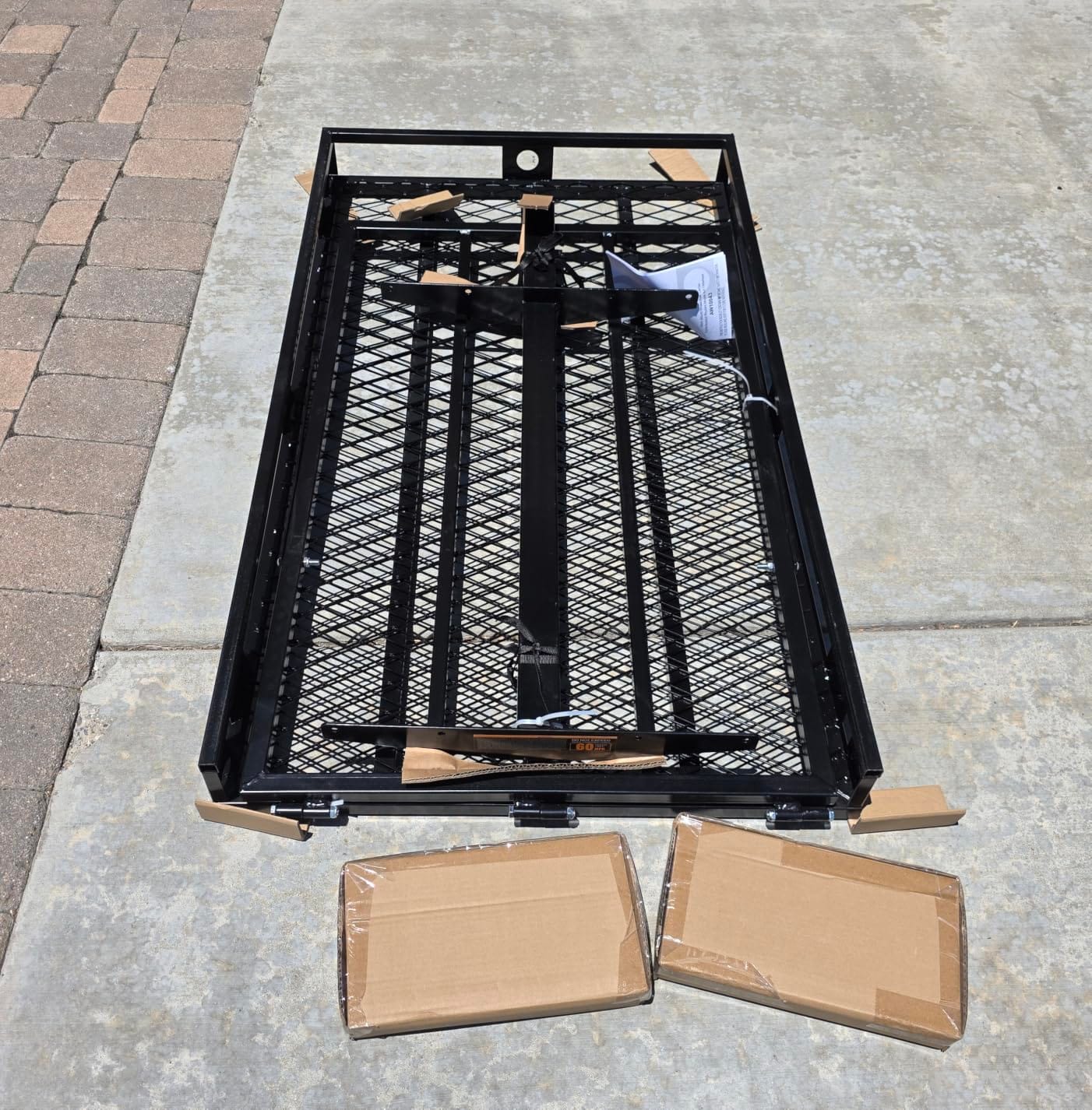Goplus Mobility Scooter Carrier, 500LBS Hitch Mount Wheelchair Carrier w/Loading Ramp, 2 Tie Down Straps, Stabilizer, 29.5