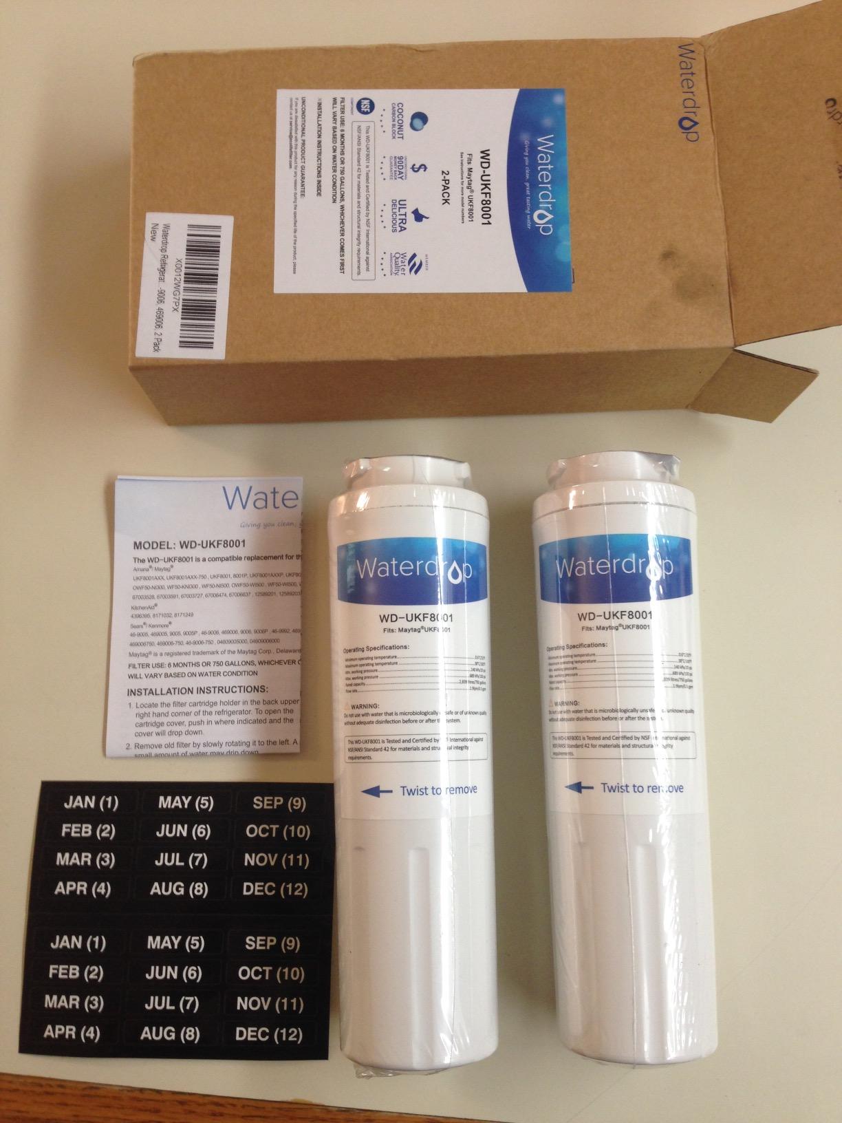 Waterdrop EDR4RXD1 Water Filter Replacement for EveryDrop Filter 4, 3 Pack | Replacement for Whirlpool UKF8001, 4396395, Maytag UKF8001AXX-200, UKF8001AXX-750, Kenmore 46-9006, Refrigerator Filter customer photo 1