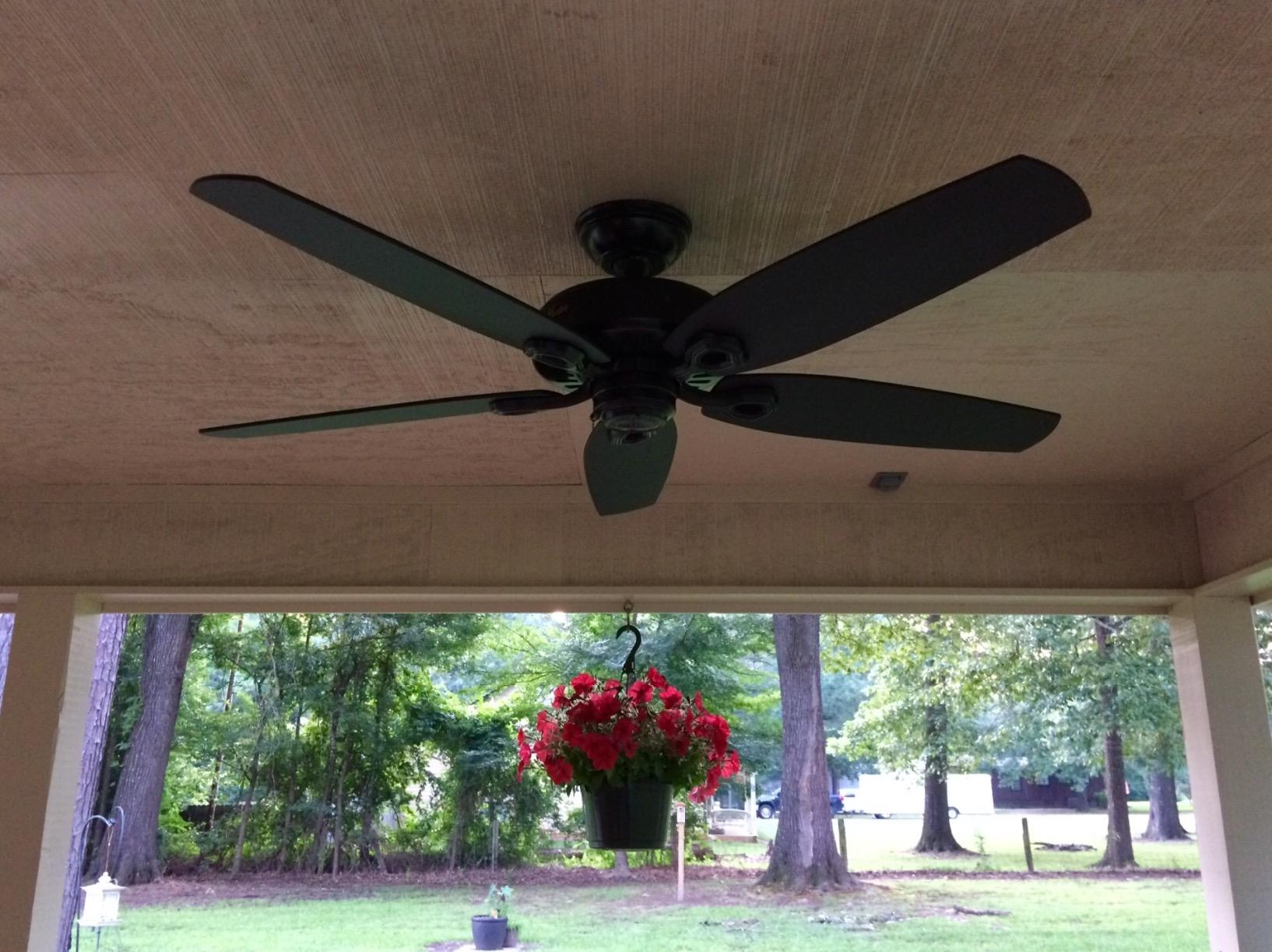 Hunter Builder Elite, Outdoor or Indoor, Ceiling Fan, 52 inch, Matte Black | No Light, Standard Mount, Pull Chain, 5 Blades, For Living Room, Patio, Porch, 53294 customer photo 1