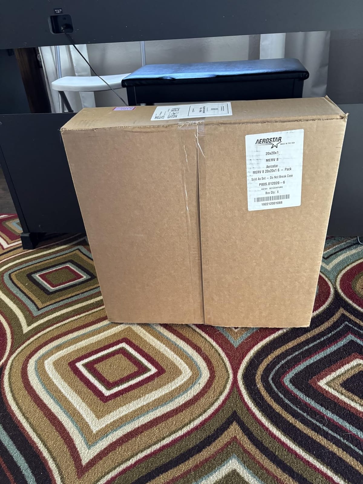 Aerostar Air Filter 20x20x1 MERV 8 AC Filter, HVAC, Furnace Filter, 6 Pack customer photo 2