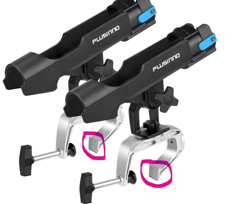 PLUSINNO Fishing Boat Rods Holder Large Clamp Opening 360 Degree Adjustable Fishing Rod Racks Folding Holder customer photo 1